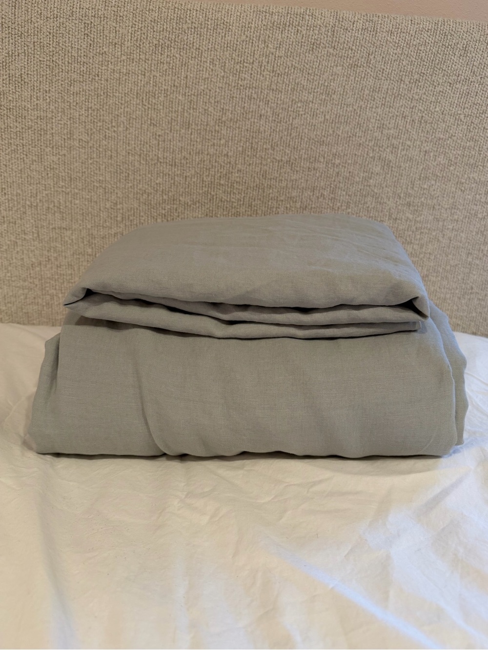 Quince European Linen Duvet Cover Set King/Cal King Mist - Picture 9 of 12